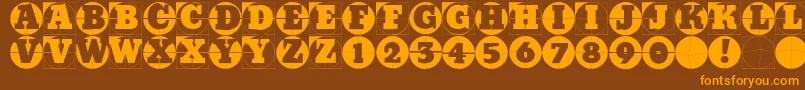Gridconcretelogoable Font – Orange Fonts on Brown Background
