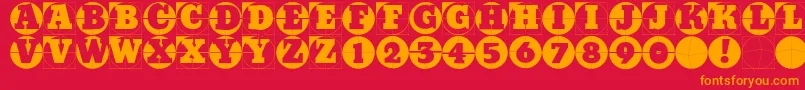 Gridconcretelogoable Font – Orange Fonts on Red Background