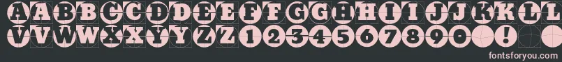 Gridconcretelogoable Font – Pink Fonts on Black Background