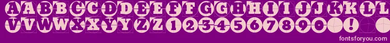 Gridconcretelogoable-Schriftart – Rosa Schriften auf violettem Hintergrund