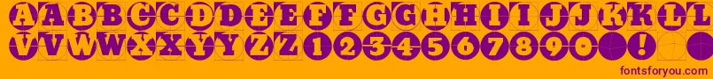 Fonte Gridconcretelogoable – fontes roxas em um fundo laranja