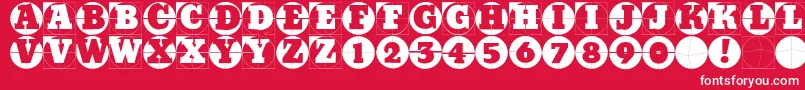 Gridconcretelogoable Font – White Fonts on Red Background