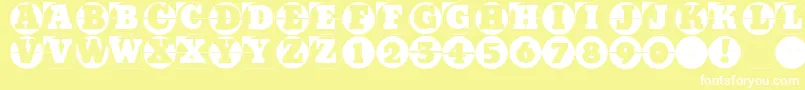 Gridconcretelogoable Font – White Fonts on Yellow Background