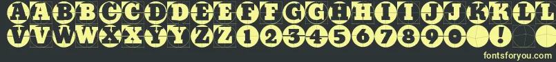 Gridconcretelogoable Font – Yellow Fonts on Black Background