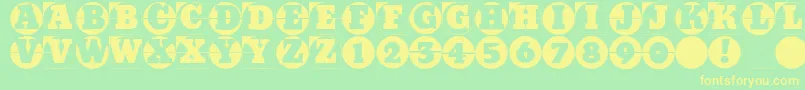 Gridconcretelogoable Font – Yellow Fonts on Green Background