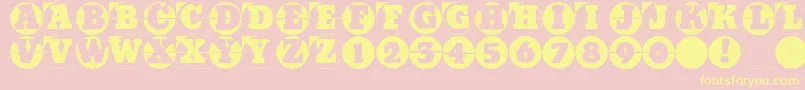 Gridconcretelogoable-Schriftart – Gelbe Schriften auf rosa Hintergrund