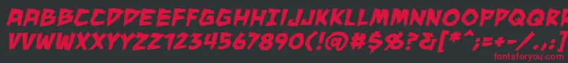 ManeaterBbBold Font – Red Fonts on Black Background