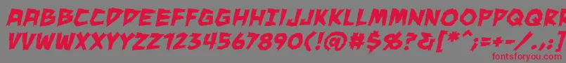 フォントManeaterBbBold – 赤い文字の灰色の背景