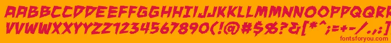 ManeaterBbBold Font – Red Fonts on Orange Background