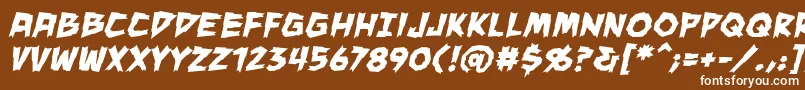 Police ManeaterBbBold – polices blanches sur fond brun