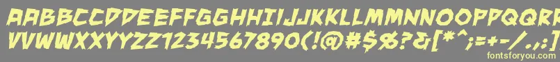 ManeaterBbBold Font – Yellow Fonts on Gray Background