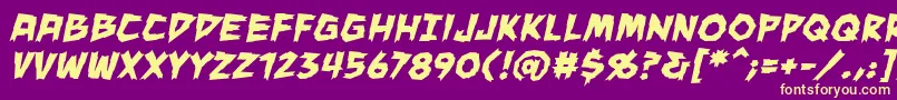 ManeaterBbBold Font – Yellow Fonts on Purple Background