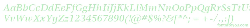 ItcVeljovicLtMediumItalic-Schriftart – Grüne Schriften
