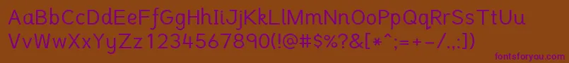 Шрифт TuffyscriptRegular – фиолетовые шрифты на коричневом фоне