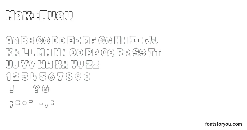 MakiFugu Font – alphabet, numbers, special characters