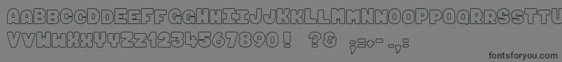 Шрифт MakiFugu – чёрные шрифты на сером фоне