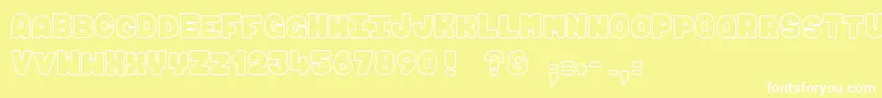 MakiFugu Font – White Fonts on Yellow Background