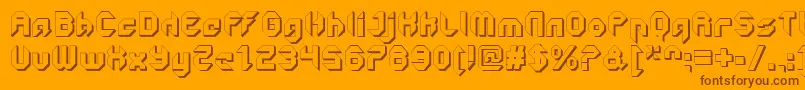 GetaroboClosedextruded Font – Brown Fonts on Orange Background