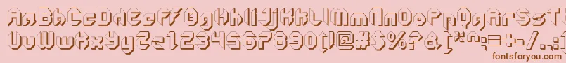 GetaroboClosedextruded Font – Brown Fonts on Pink Background