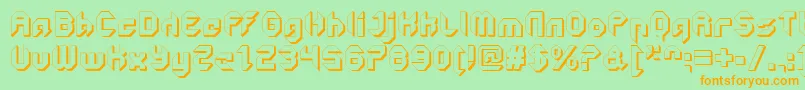 GetaroboClosedextruded Font – Orange Fonts on Green Background