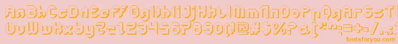 GetaroboClosedextruded Font – Orange Fonts on Pink Background