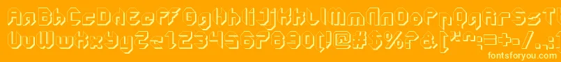 GetaroboClosedextruded Font – Yellow Fonts on Orange Background