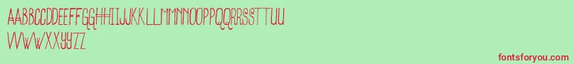 SnowFox Font – Red Fonts on Green Background