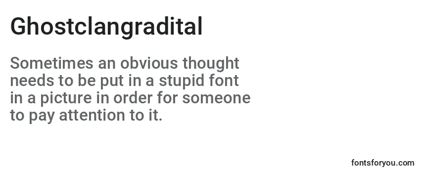Ghostclangradital Font