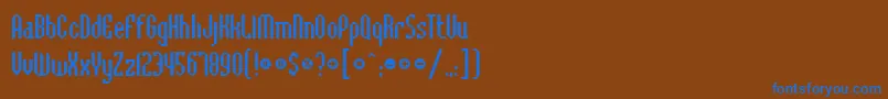 Шрифт BadlocicgBevel – синие шрифты на коричневом фоне