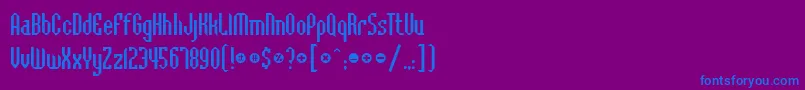 BadlocicgBevel Font – Blue Fonts on Purple Background