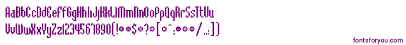 BadlocicgBevel Font – Purple Fonts on White Background