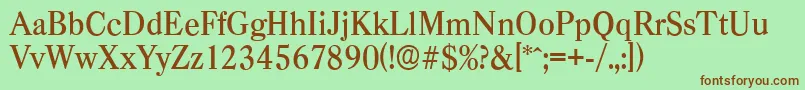 CasadserialMediumRegular Font – Brown Fonts on Green Background