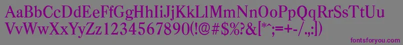 Шрифт CasadserialMediumRegular – фиолетовые шрифты на сером фоне