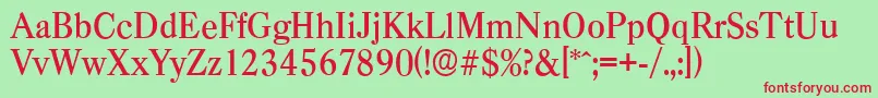 CasadserialMediumRegular Font – Red Fonts on Green Background