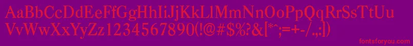 CasadserialMediumRegular Font – Red Fonts on Purple Background