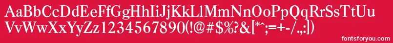 CasadserialMediumRegular Font – White Fonts on Red Background