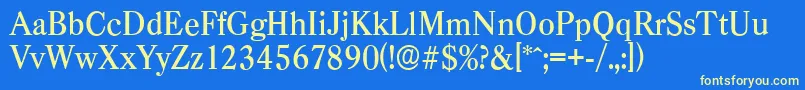 Fonte CasadserialMediumRegular – fontes amarelas em um fundo azul