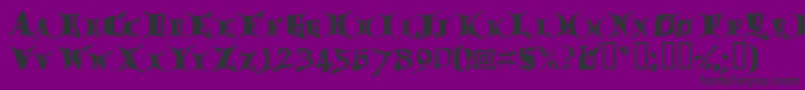 Draggletail Font – Black Fonts on Purple Background