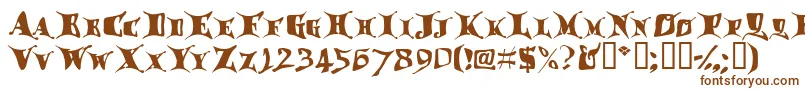フォントDraggletail – 白い背景に茶色のフォント