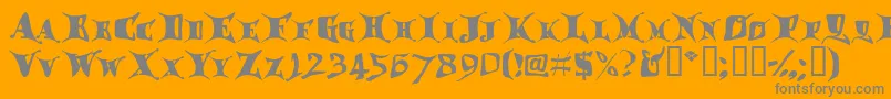 フォントDraggletail – オレンジの背景に灰色の文字