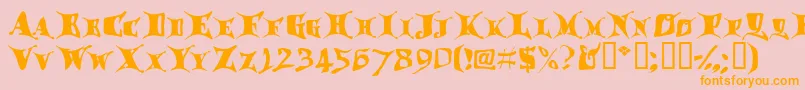 Draggletail Font – Orange Fonts on Pink Background