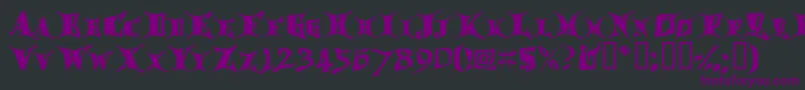 Draggletail Font – Purple Fonts on Black Background