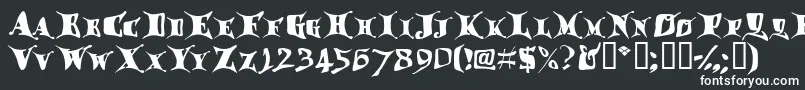 フォントDraggletail – 黒い背景に白い文字