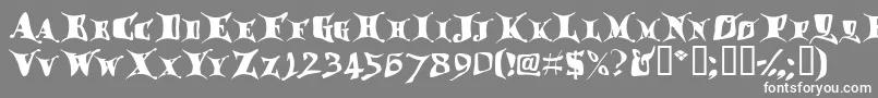 フォントDraggletail – 灰色の背景に白い文字