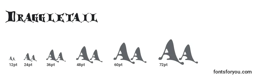 Draggletail Font Sizes