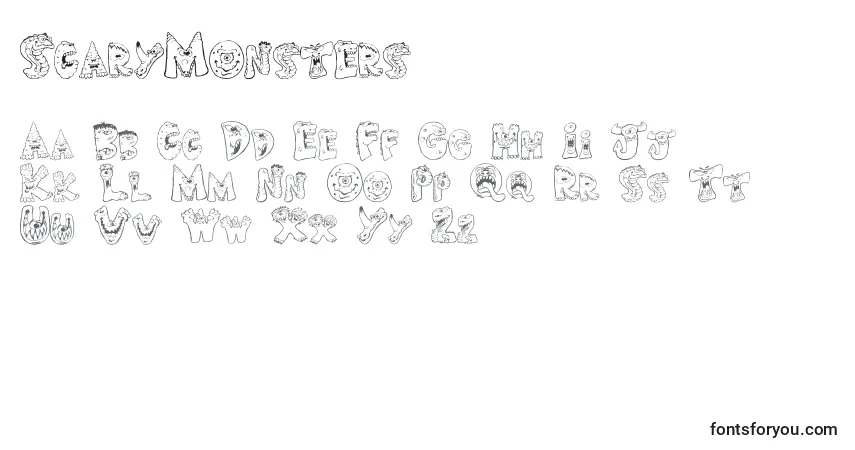 ScaryMonsters Font – alphabet, numbers, special characters