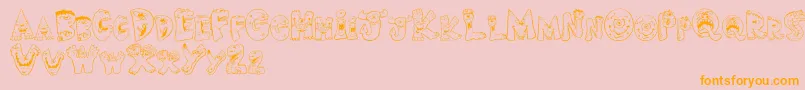 ScaryMonsters Font – Orange Fonts on Pink Background