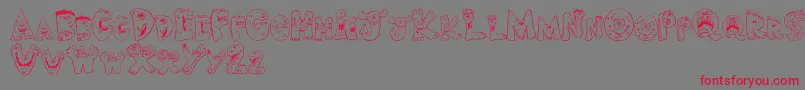 ScaryMonsters Font – Red Fonts on Gray Background