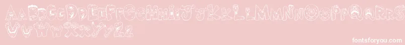 ScaryMonsters Font – White Fonts on Pink Background