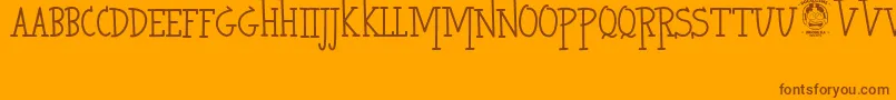 HeroKiller Font – Brown Fonts on Orange Background